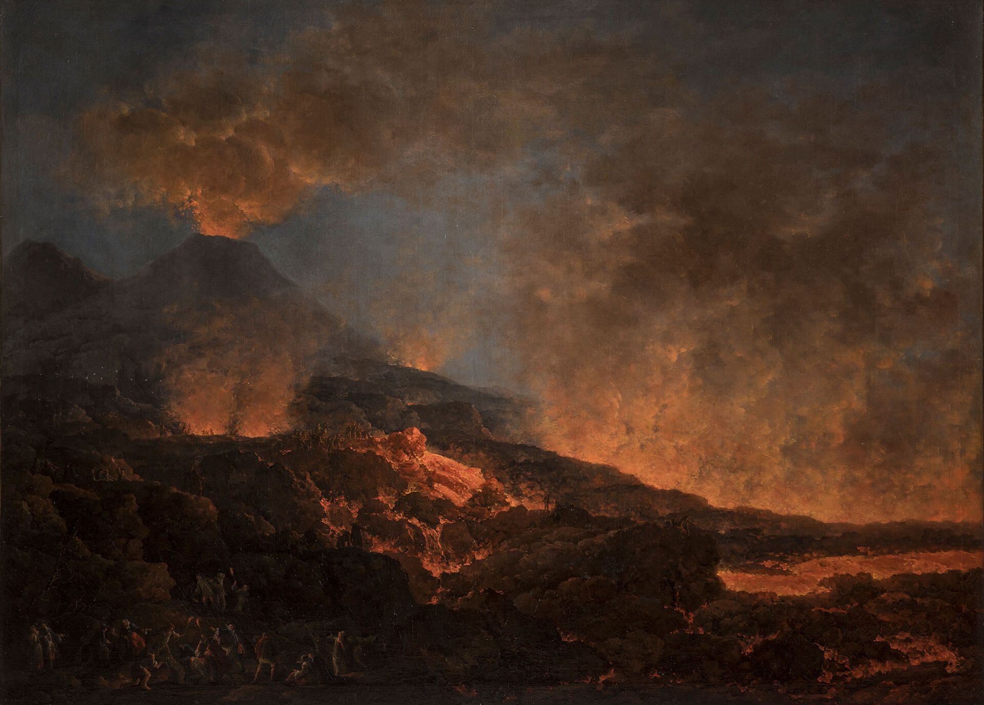 Eruption of the Mount Vesuvius