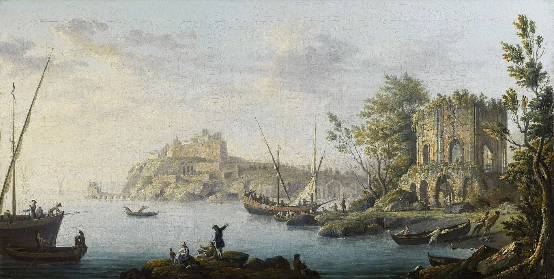 View of a bay with the Temple of Venus