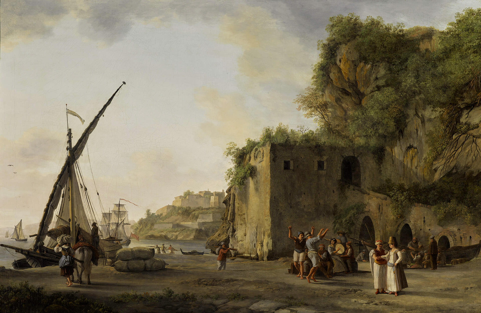 A port with Maltese Merchants