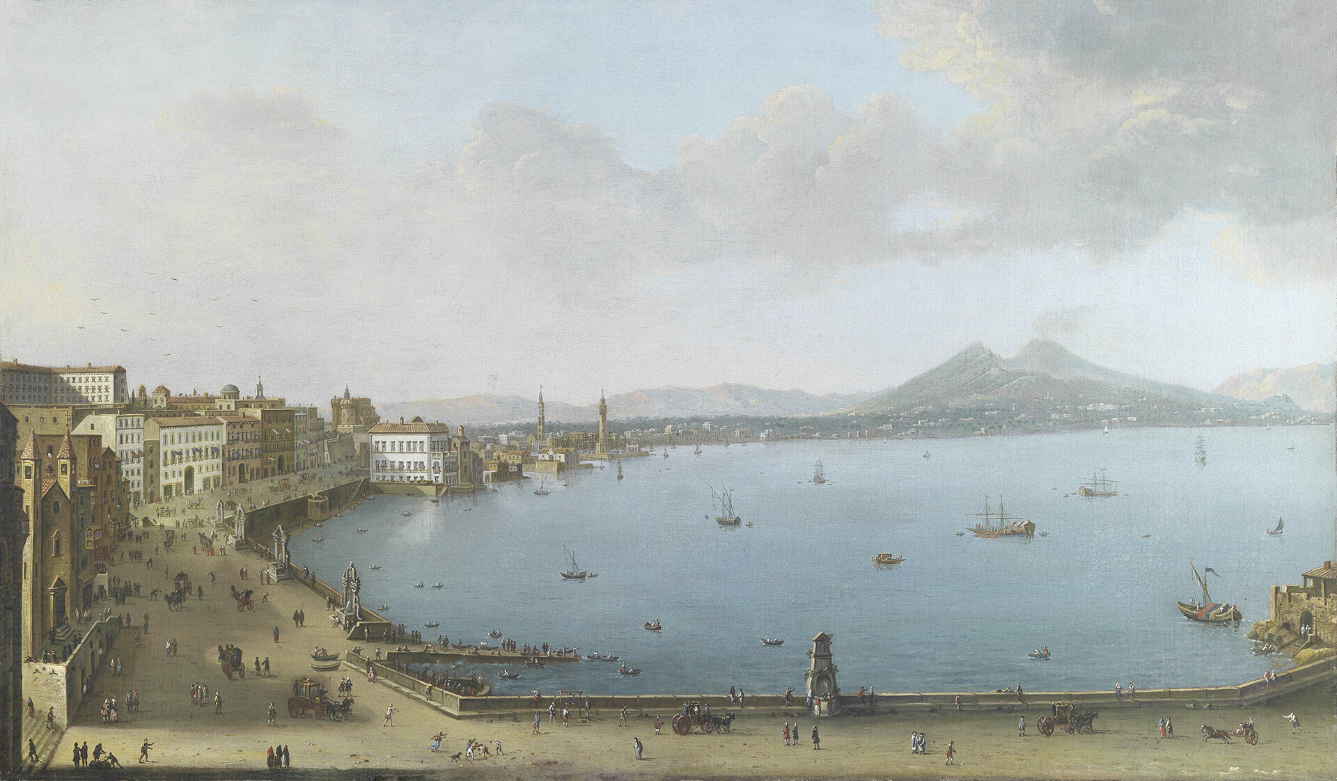 Naples, a view of the city from Santa Lucia