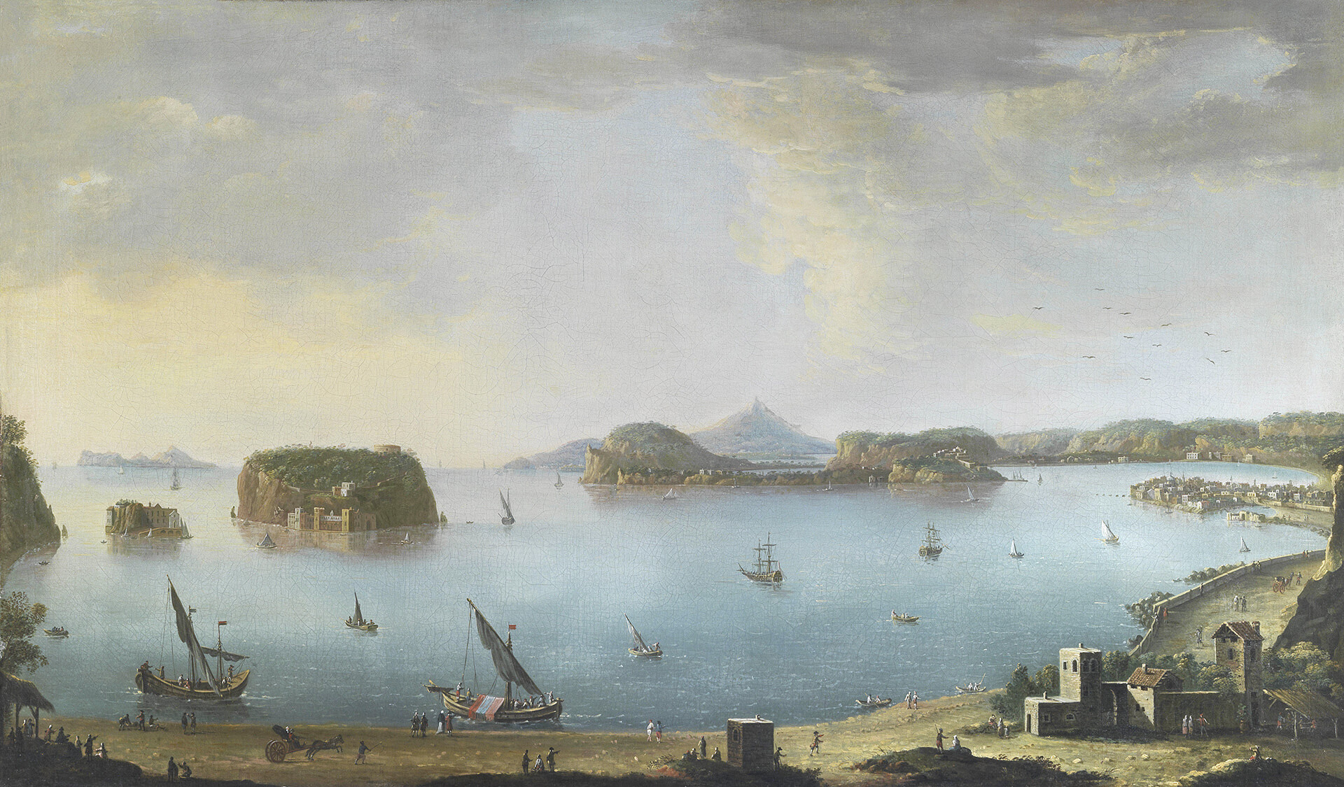 A view of the Gulf of Pozzuoli with the Island of Nisida