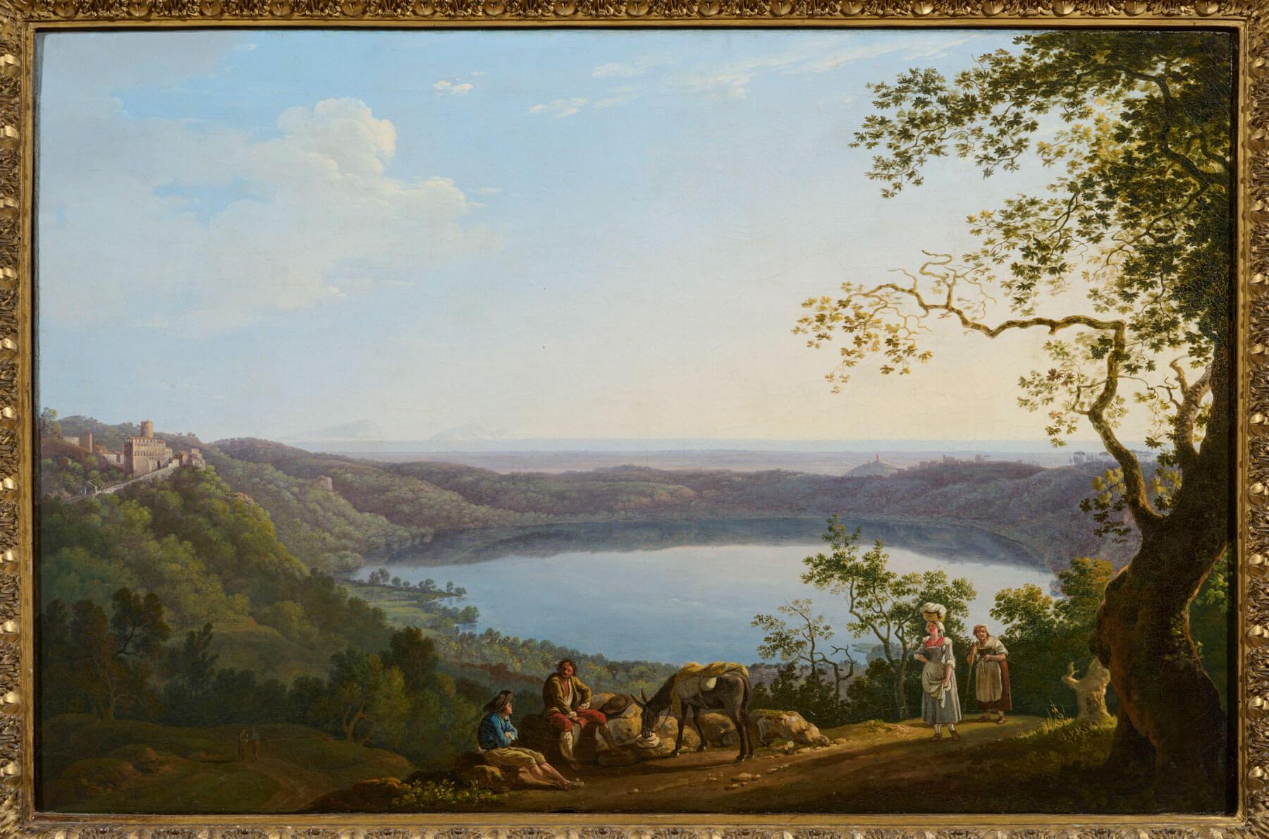 Landscape with figures near the Nemi Lake