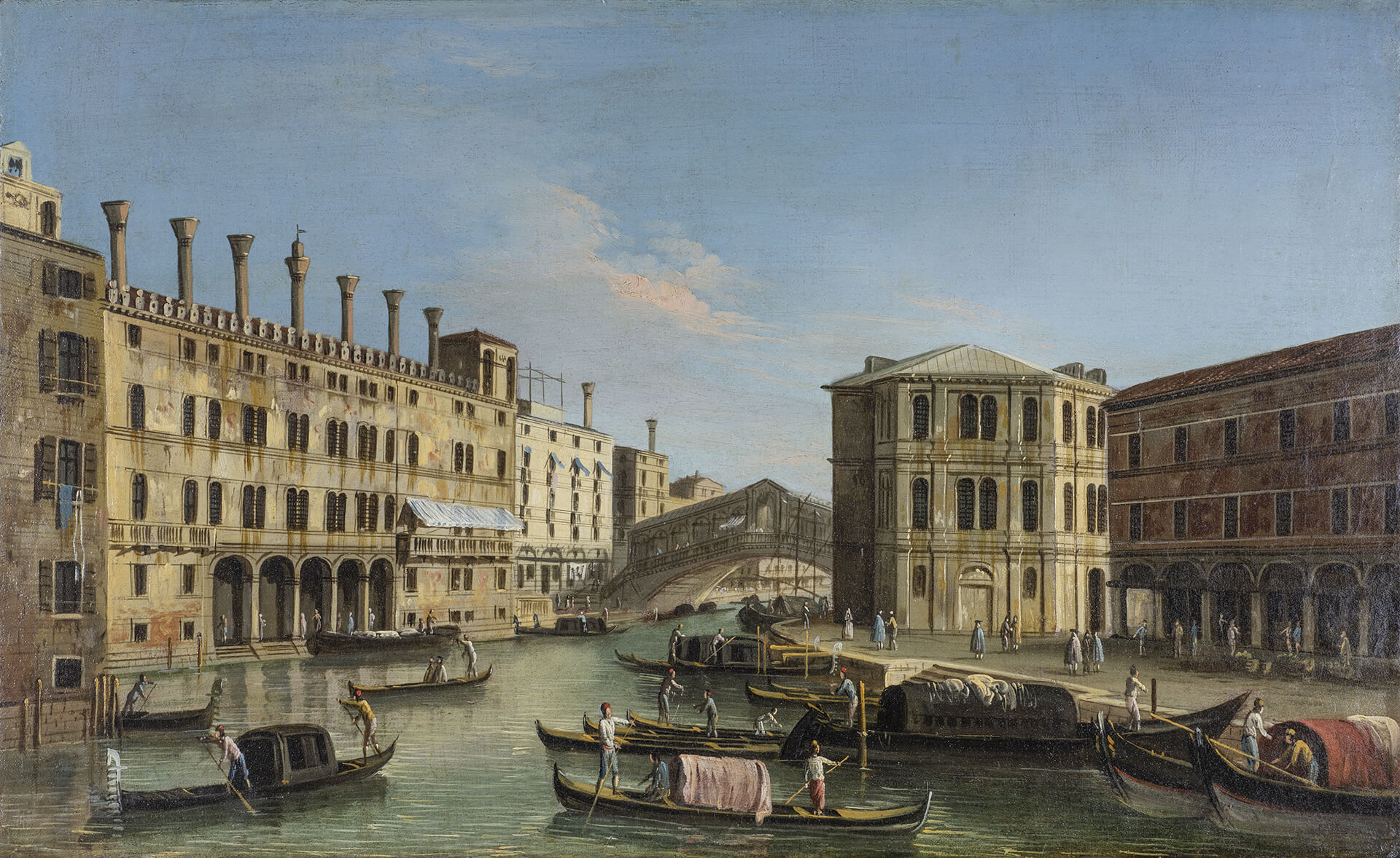Venice, view of the Rialto Bridge with the Camerlenghi Palace