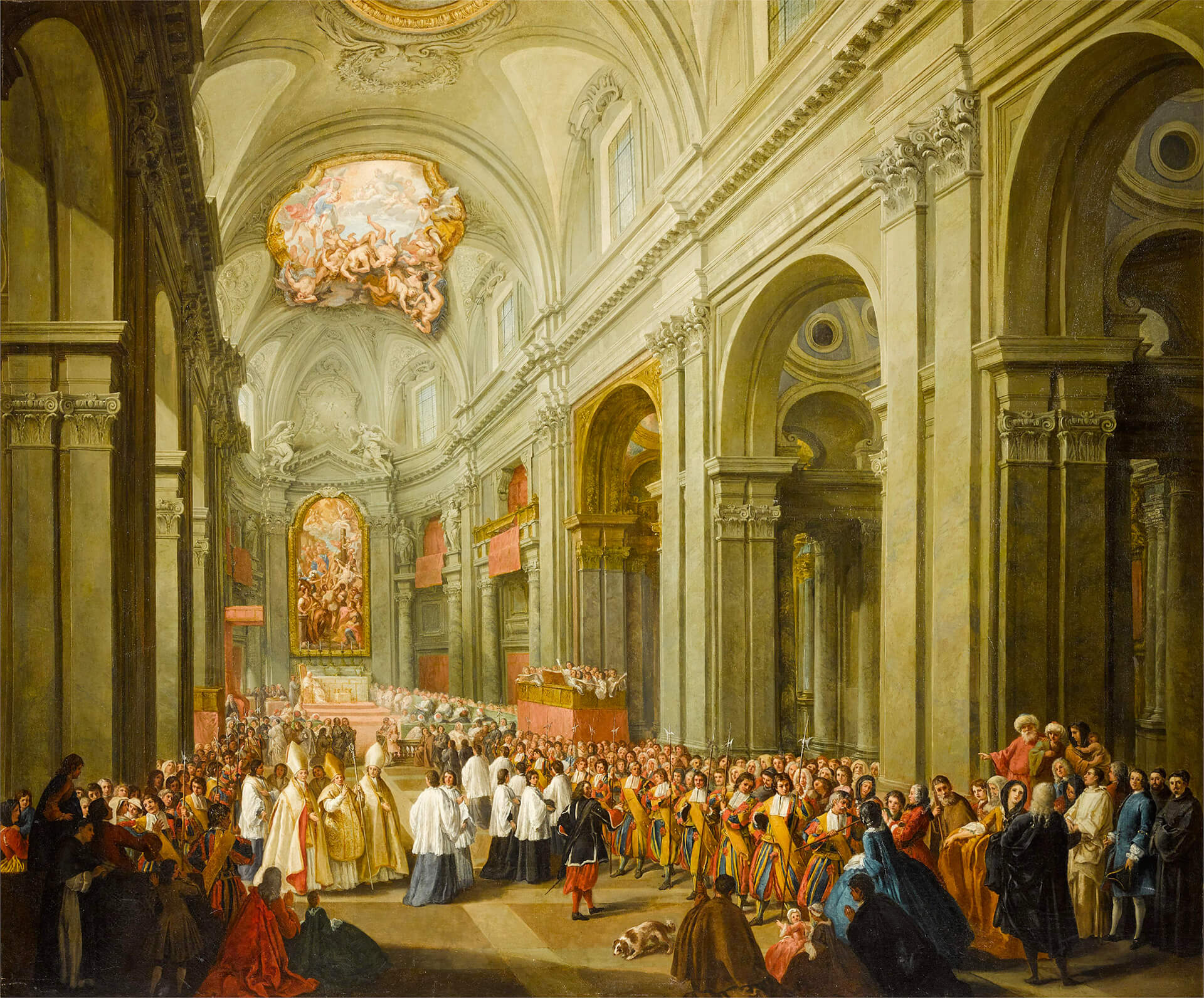 The consacration of Cardinal Rezzonico in the church of SS. Apostoli, Rome, 19 March 1743