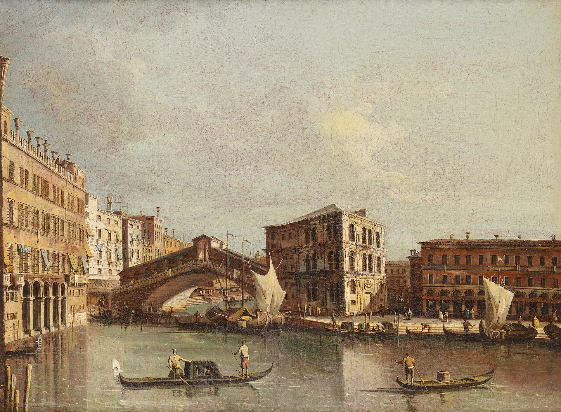 View of the Rialto Bridge with the Palazzo dei Camerlenghi